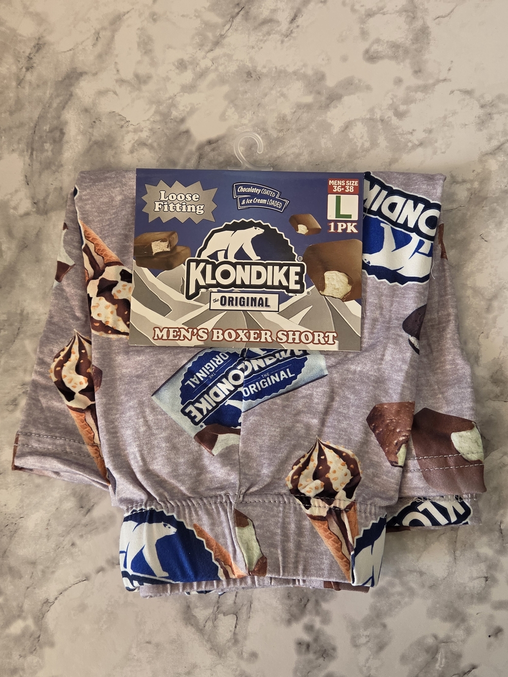 Klondike Original Men's Boxer Short Size Large - Gray